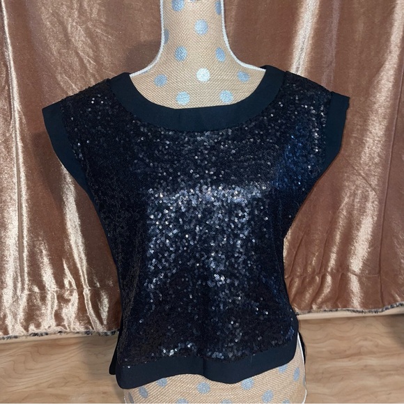 Ina Black Sequin Top - Picture 2 of 7